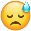 Kald svette på pannen emoji U+1F613