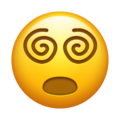 Emoji med spiraløyne U+1F635 U+1F4AB