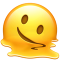 Emoji med smeltende ansikt U+1FAE0